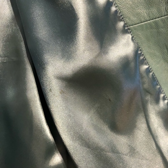 TERRY LEWIS CLASSIC LUXURIES AQUA LEATHER JACKET - Picture 7 of 7